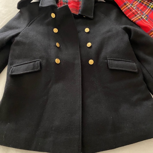 Girls vintage FW Fisher black Coat and red plaid Dress size 4 - Picture 7 of 8